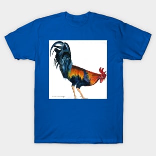 Original watercolour painting of a Cockerel T-Shirt